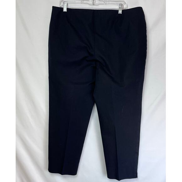 Lafayette 148 Women's 16 Black Lexington Side Zip Straight Leg Ankle Dress Pant - Picture 6 of 7